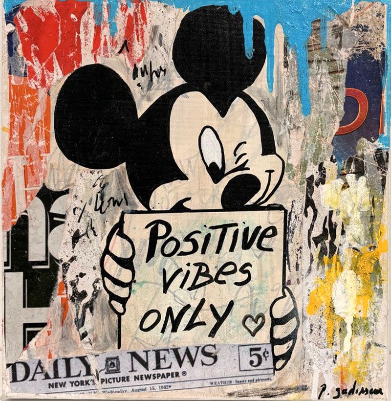 street art-Positive Vibes Only - Art Génération